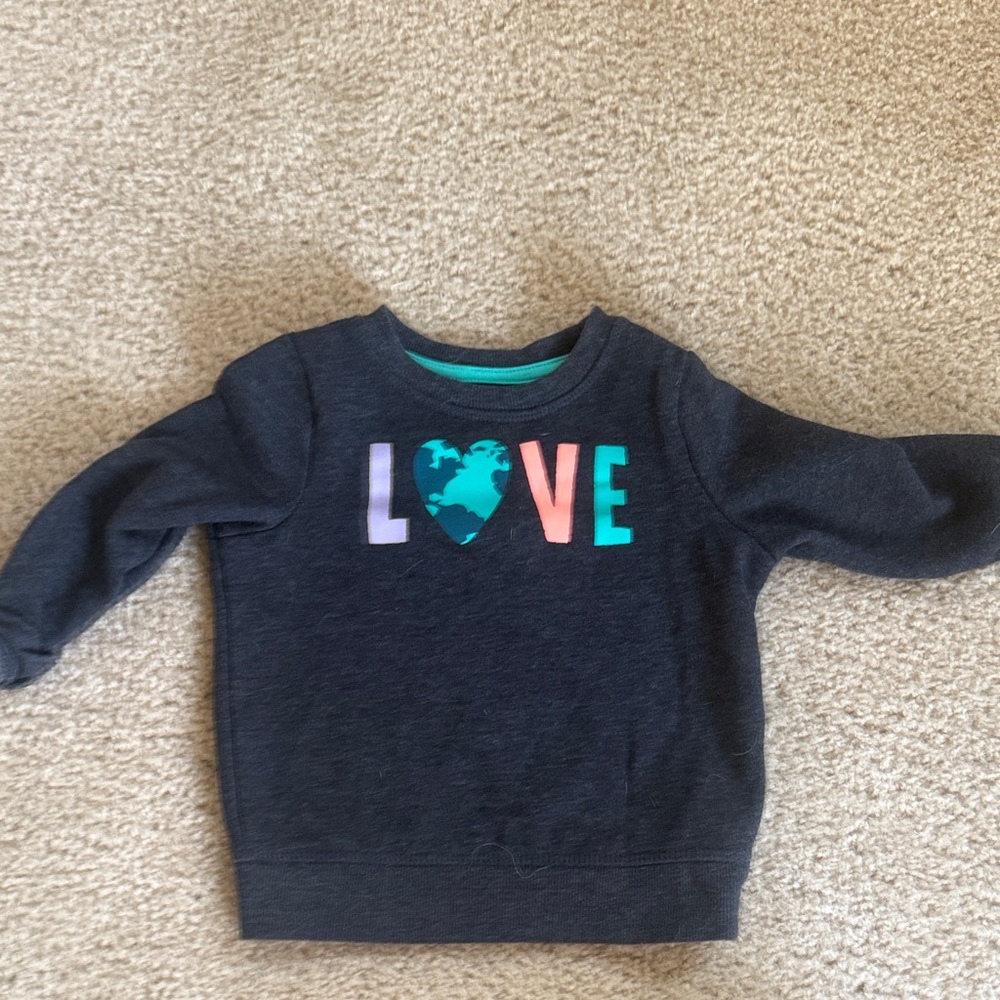Cat & Jack Dark Gray Love Sweatshirt